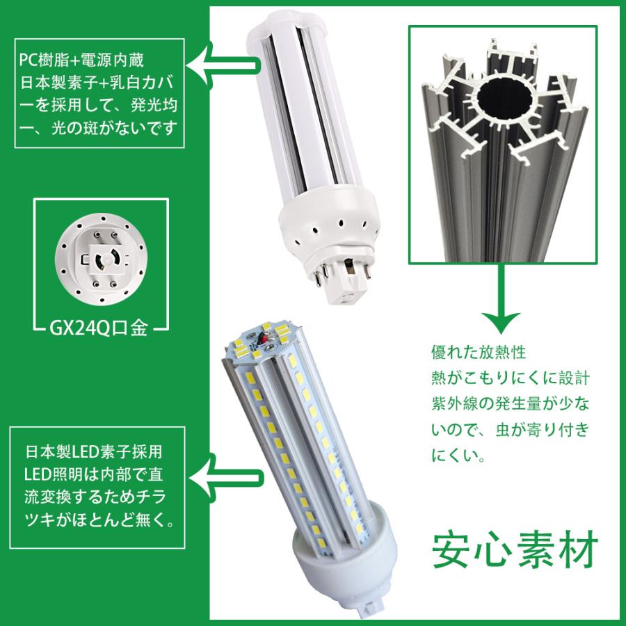 二年保証】ledコンパクト蛍光灯 FHT24EX形 10W グロー式工事不要 led