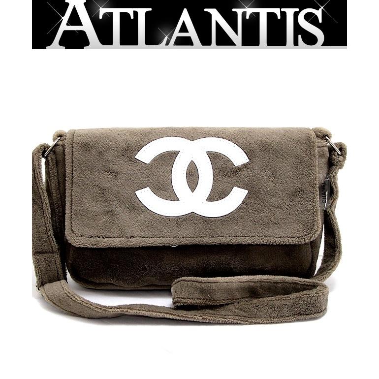 広尾店】シャネル CHANEL ノベルティ ショルダーバッグ ベージュ×白