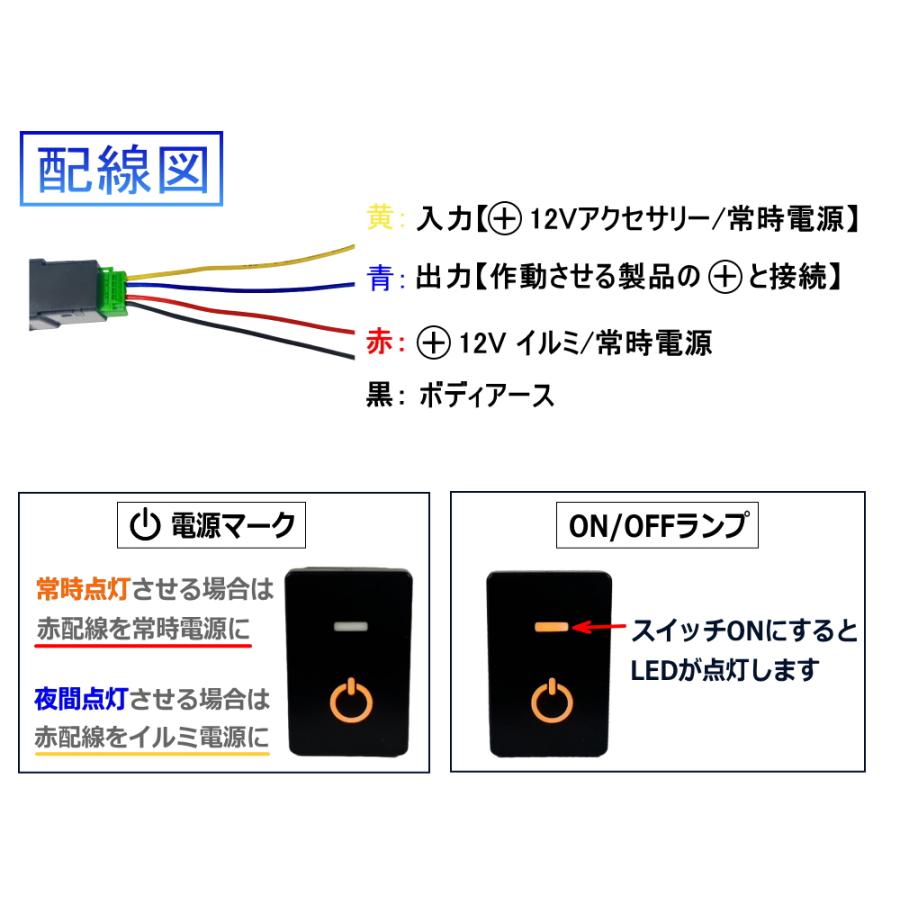 AUTOMAX izumi オンオフスイッチ LEDポジション 電源スイッチ トヨタ