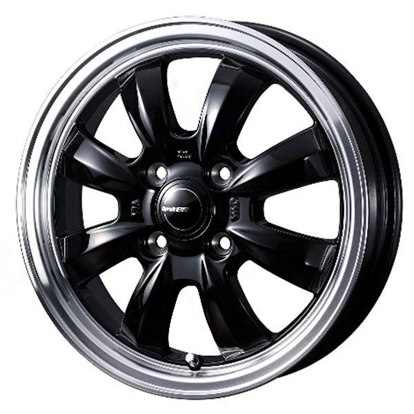 WEDS グラフト8S 15x4.5J +45 4H/P.C.D.100 ブラック ミラジーノ(L650