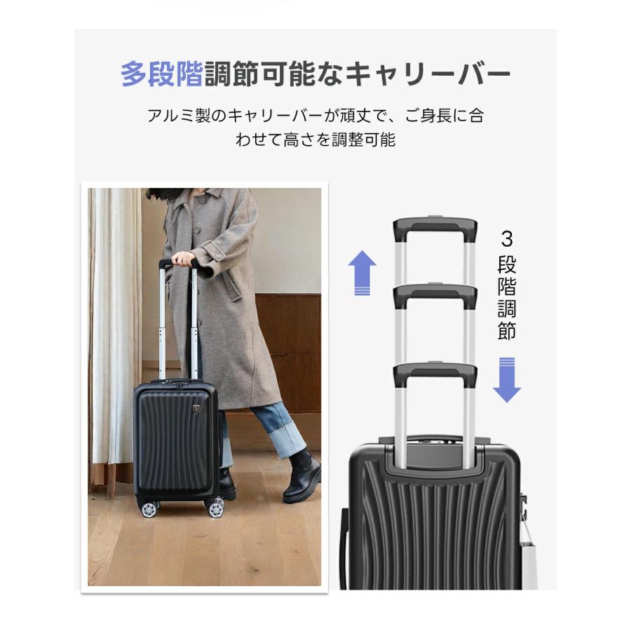 New Trip スーツケース フロントオープン キャリーケース 機内持ち込み