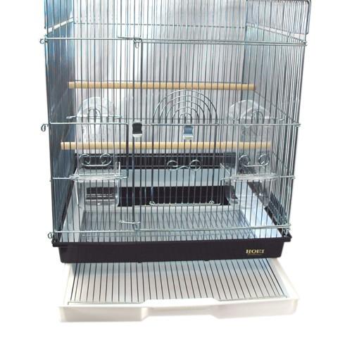 HOEI 鳥かご ケージ HOEI 465インコ 底カラー ホワイト : アクアペット