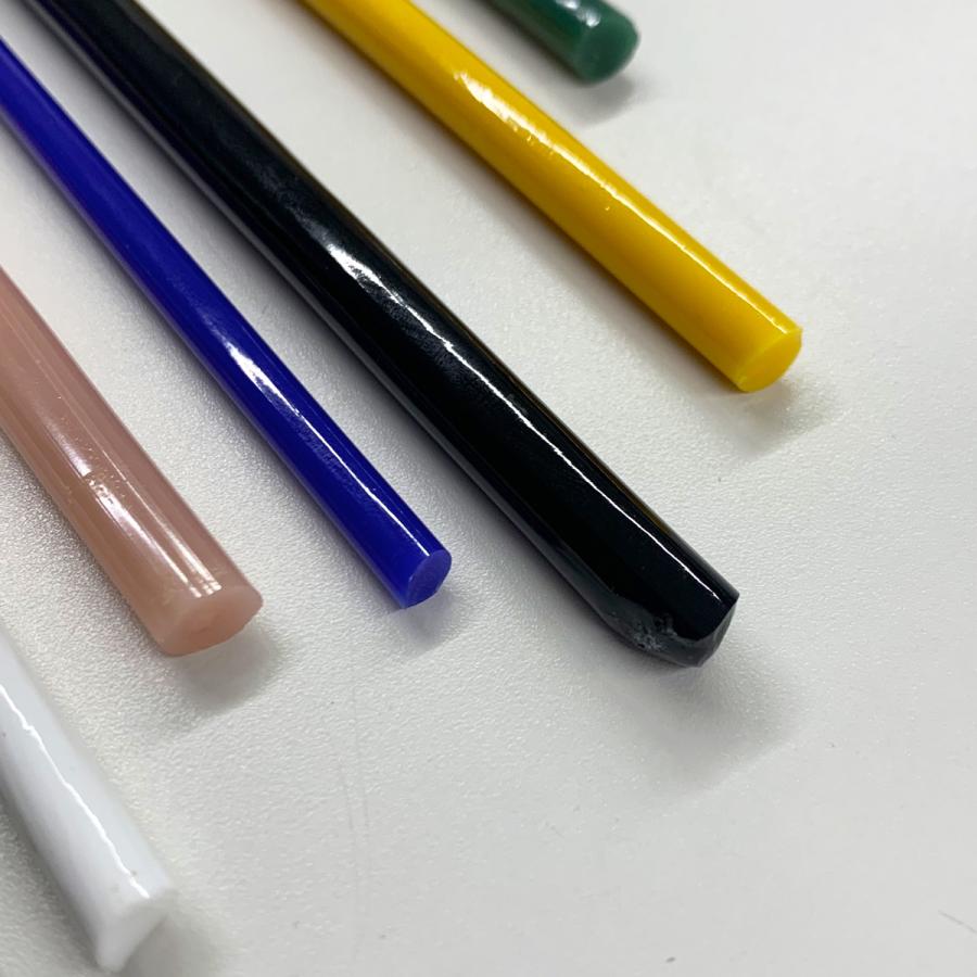 メール便可 ] 色ガラス棒 不透明タイプ 全5色 1本 【 トンボ玉 作り