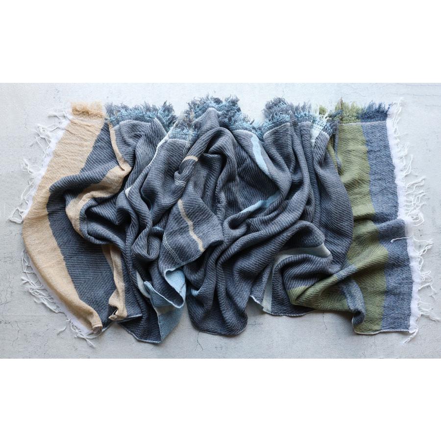 tamaki niime 播州織 ウールコットンショールM roots shawl MIDDLE 55