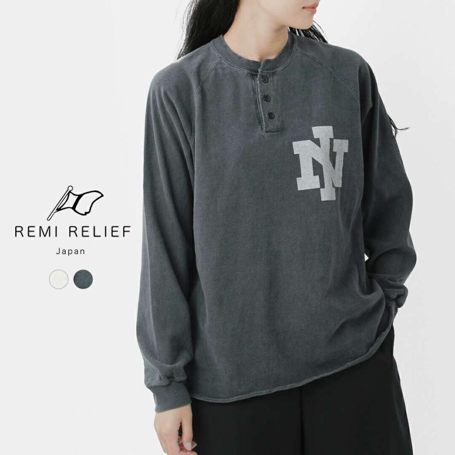 REMI RELIEF（レミ レリーフ） コットン SP加工 天竺 ヘンリーネック