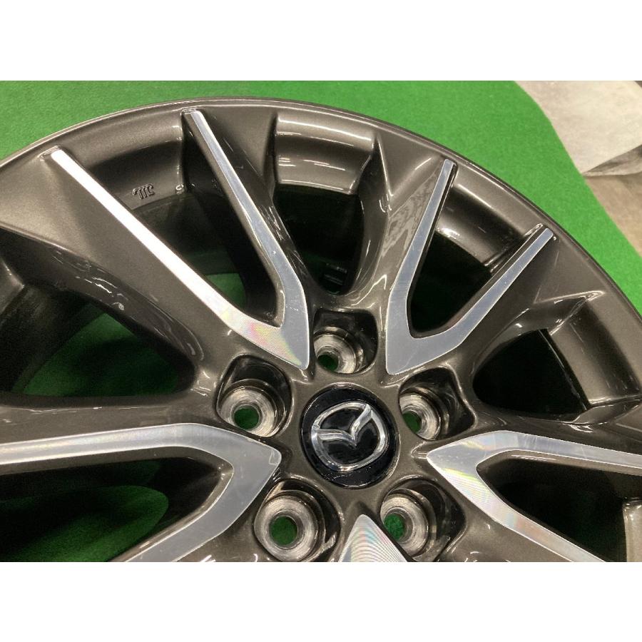 □7613 良品 マツダ 純正 CX-3 アクセラ 等 18インチ 7J +50 5穴 114.3