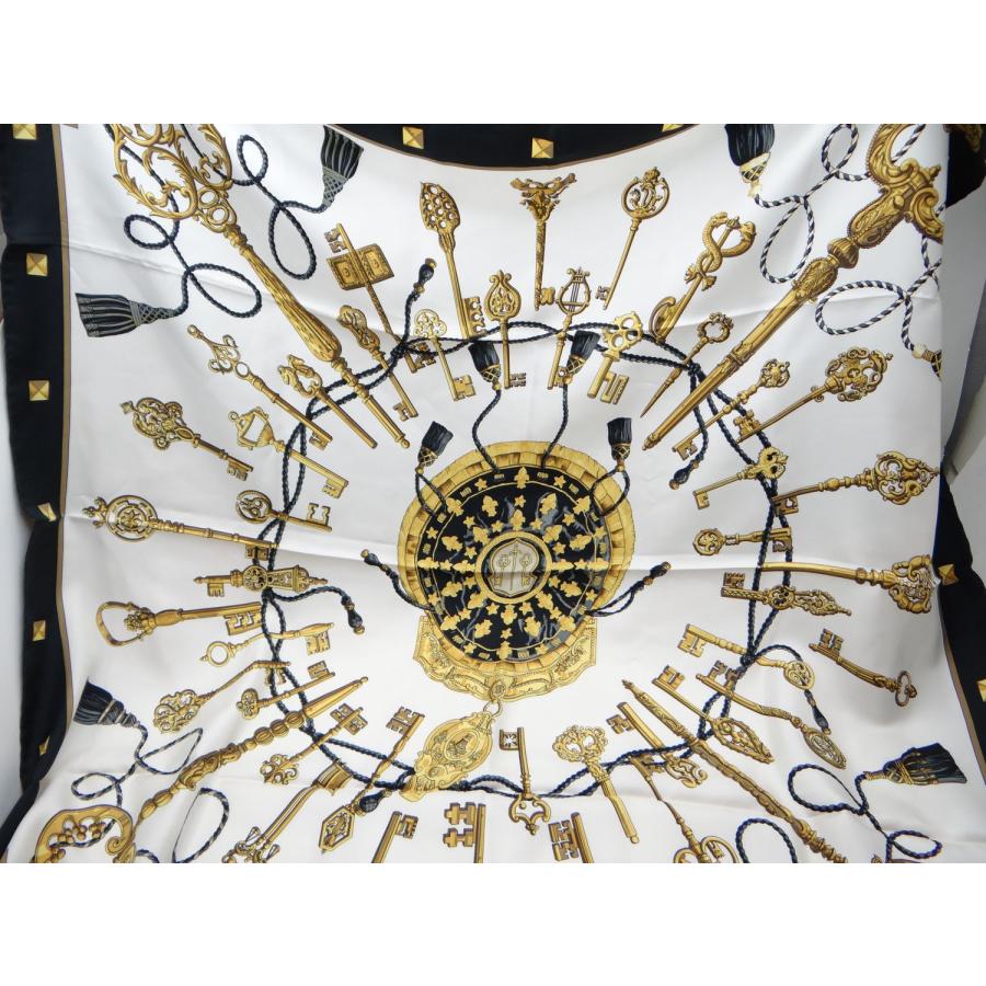HERMES（エルメス） カレ90 LES CLES THE KEYS RARE 鍵柄 シルク