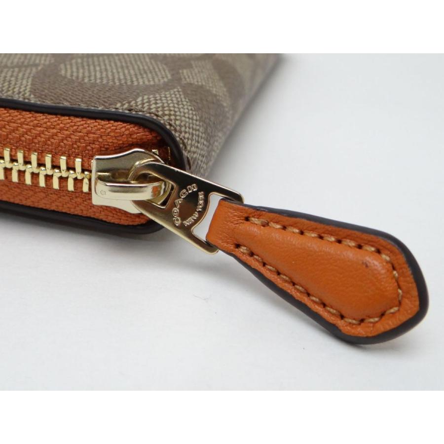 COACH（コーチ） 76873 シグネチャー PVC ラウンドファスナー長財布