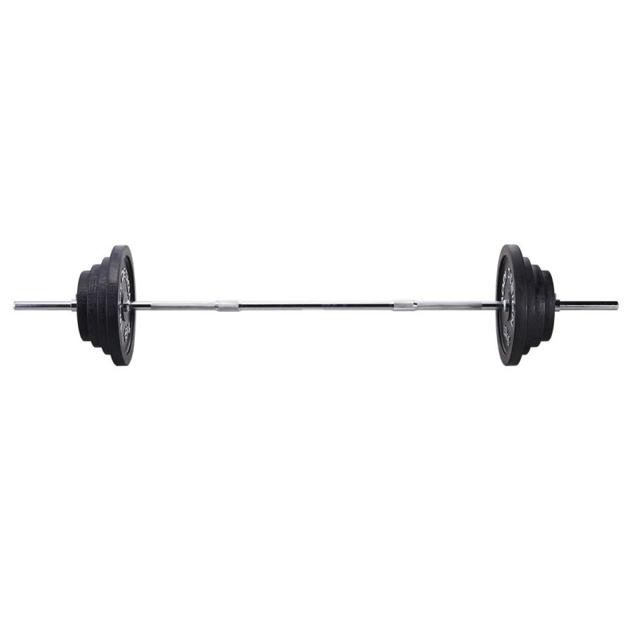 ラバーバーベルセット 100kg / シャフト200cm │ バーベル セット