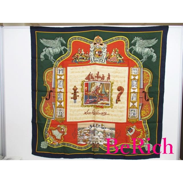 HERMES（エルメス） カレ 90 スカーフ ザルツ ブルク バイオリン 馬 柄