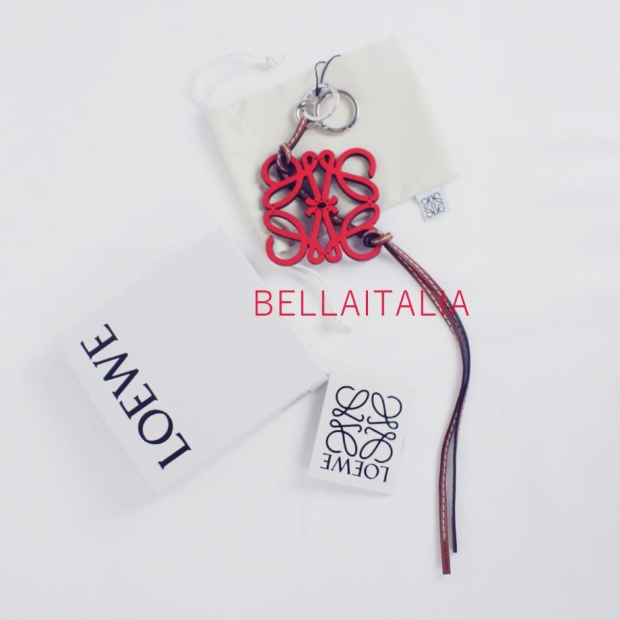 LOEWE（ロエベ） レディース バッグチャーム アナグラム カーフ rojo