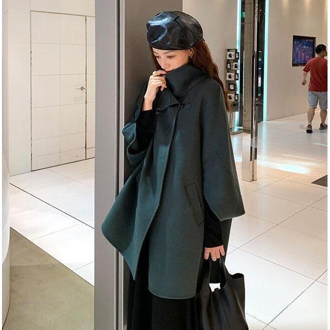 ポンチョ レディース ケープコート ケープ マント 秋冬 小柄 アウター