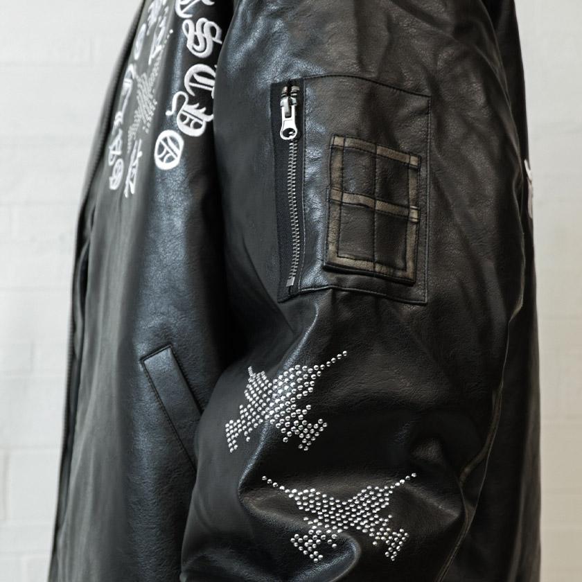 GALFY（ガルフィー） アウター メンズ ワイド MA-1 ユニセックス 刺繍