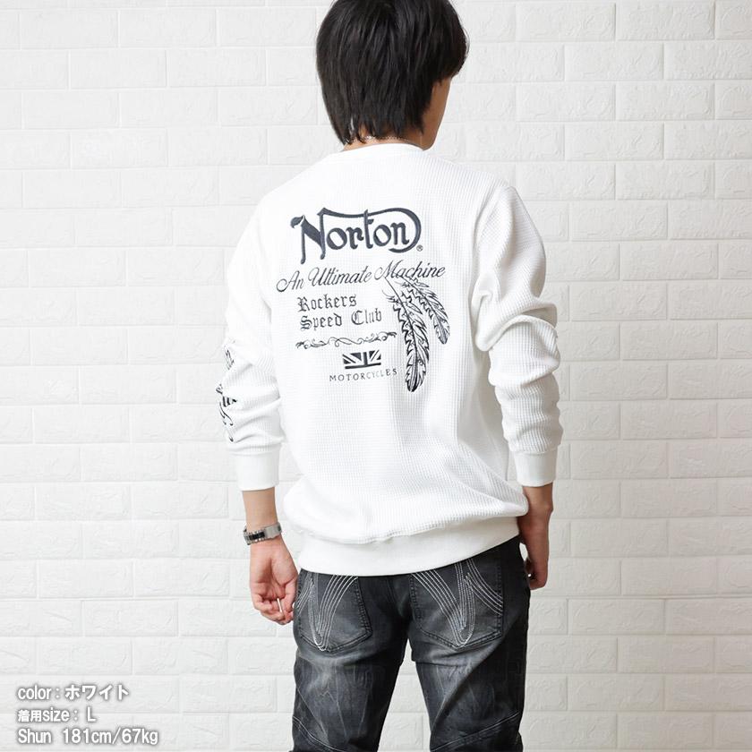 Norton ノートン ロンt ビッグワッフル WING 長袖 tシャツ ワッフル