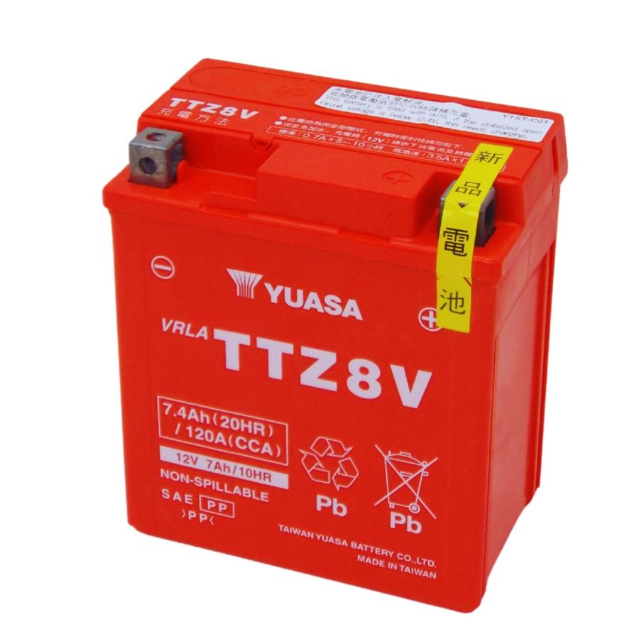 TAIWAN YUASA（台湾ユアサ） YUASA TTZ8V バイクバッテリー 充電済
