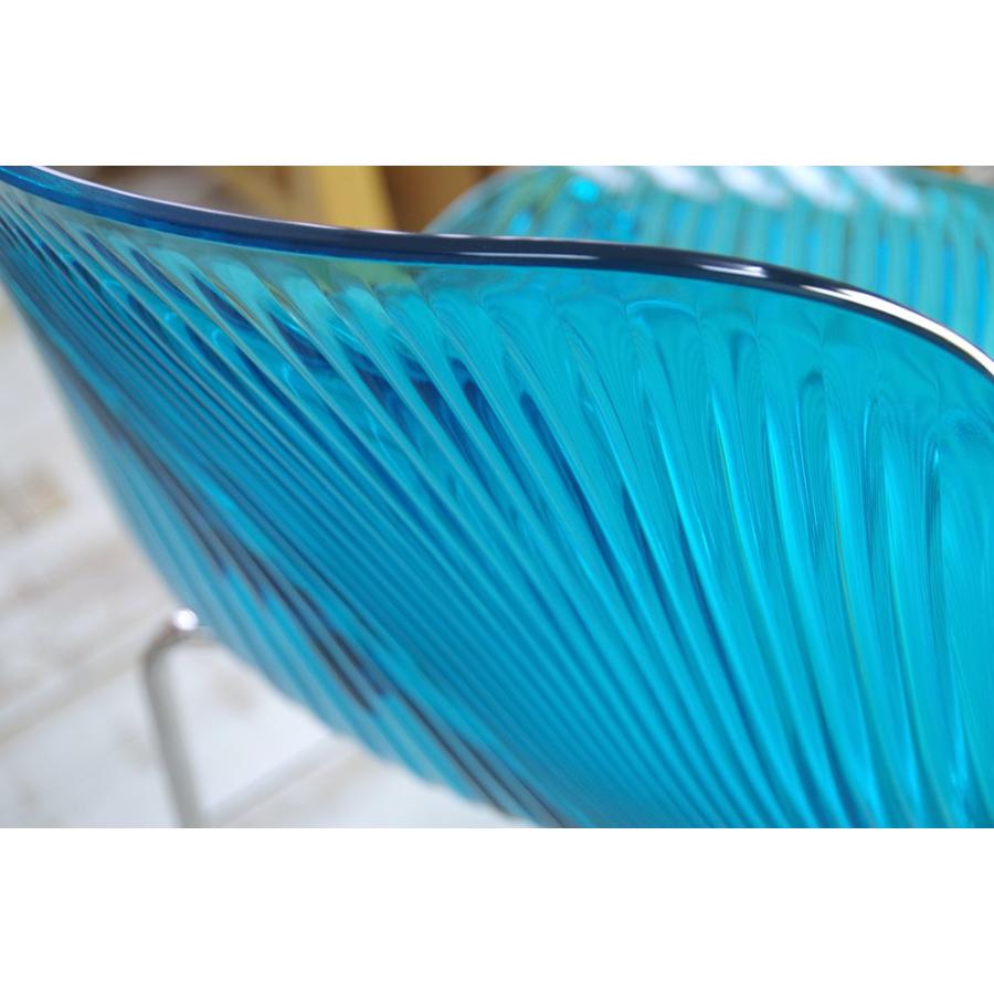 デザイナーズ ダイニングチェア Ocean クリアブルー 完成品 イタリア製
