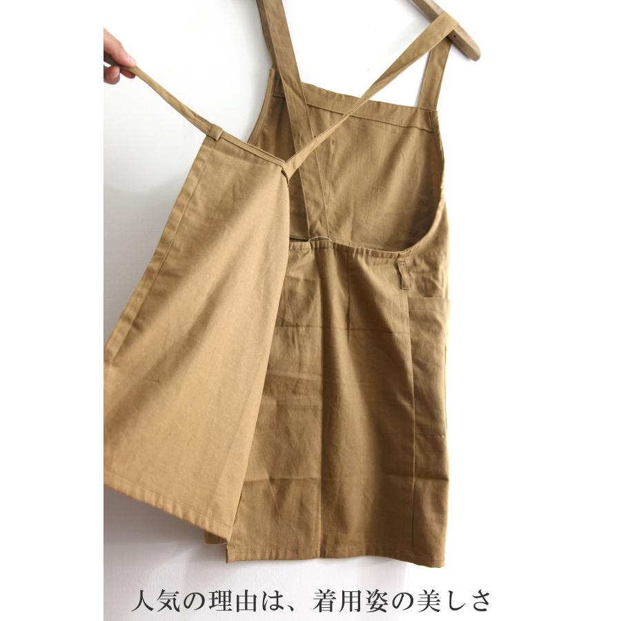 エプロン ワンピース バッククロス おしゃれかぶるだけ 軽い ブランド