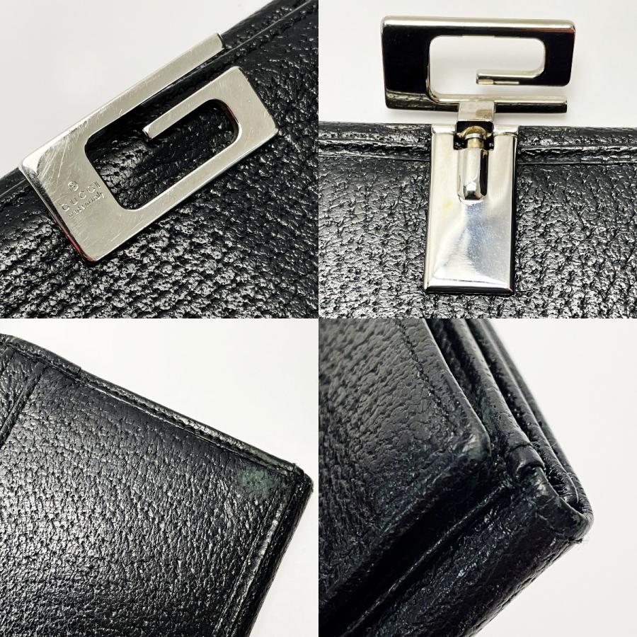GUCCI（グッチ） 2つ折り長財布 035・1408・2097 ブラック ピグスキン