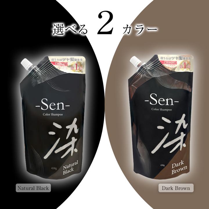 ヘアカラー シャンプー 450g 1袋 白髪染め トリートメント ヘア
