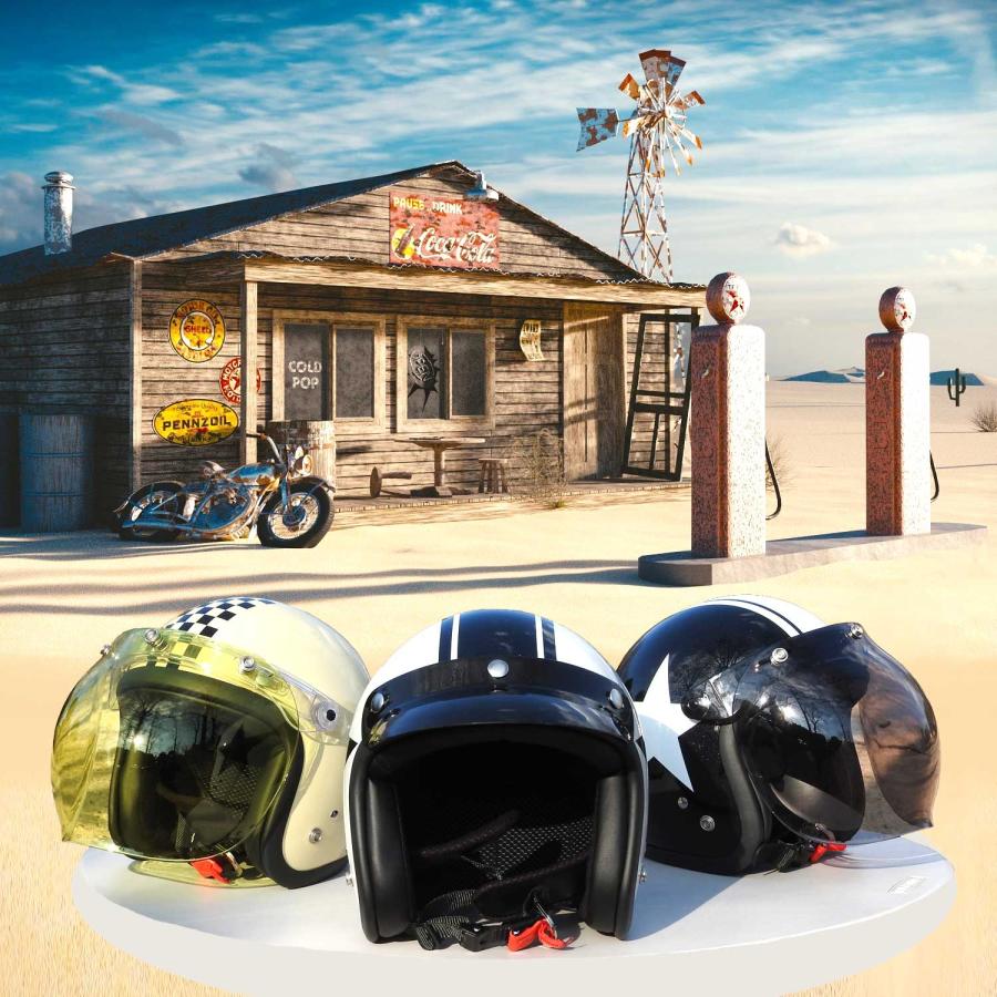 バイクヘルメット ヘルメット スモールジェット ブラック/ホワイト