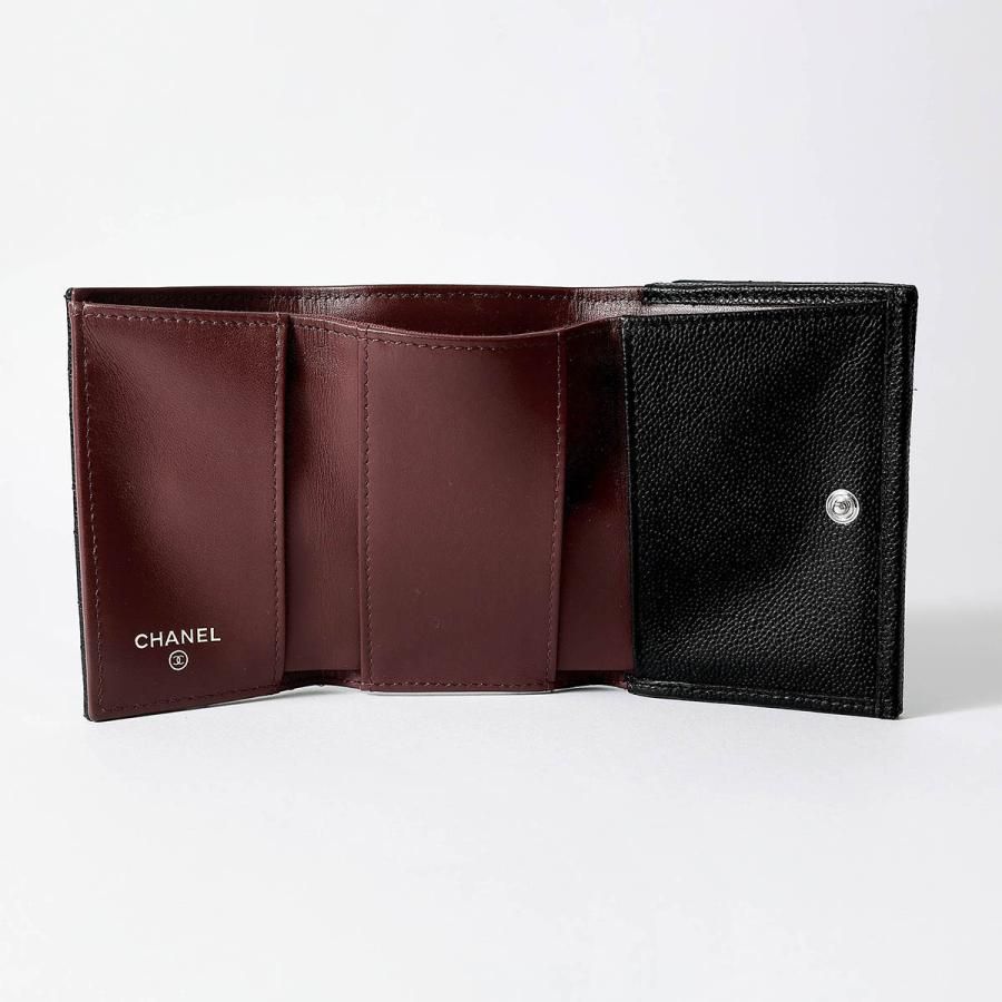 CHANEL（シャネル） 並行輸入 3つ折り財布 キャビアスキン CHANEL