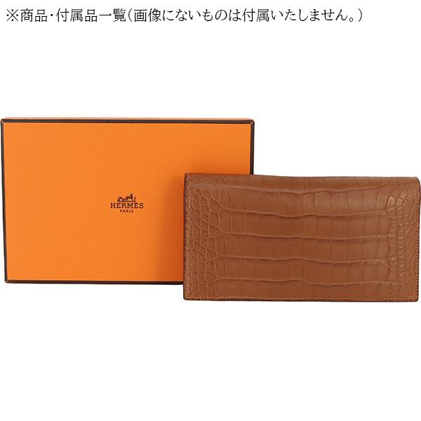 HERMES（エルメス） 財布 MC2 フレミング アリゲーターマット ゴールド
