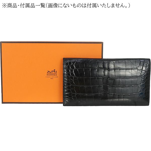 HERMES（エルメス） 財布 MC2 フレミング アリゲーターリセ ノワール