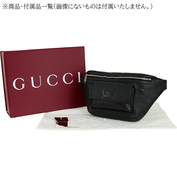 GG グッチ ボディバッグ ミディアム ベルトバッグ ジャンボGG ブラック