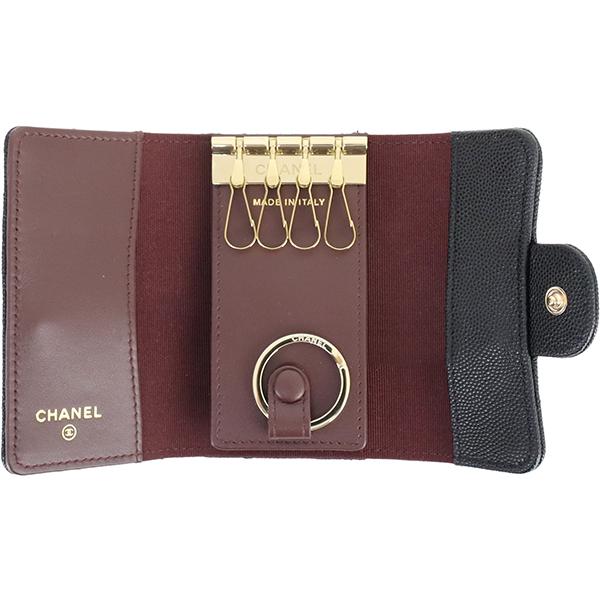 CHANEL（シャネル） キーケース 4連 マトラッセ キャビアスキン