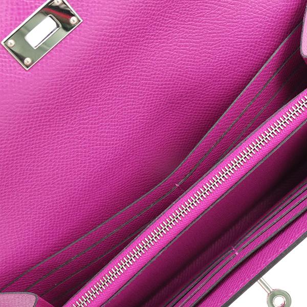 Kelly エルメス 財布 ケリーウォレット ロング エプソン ローズ