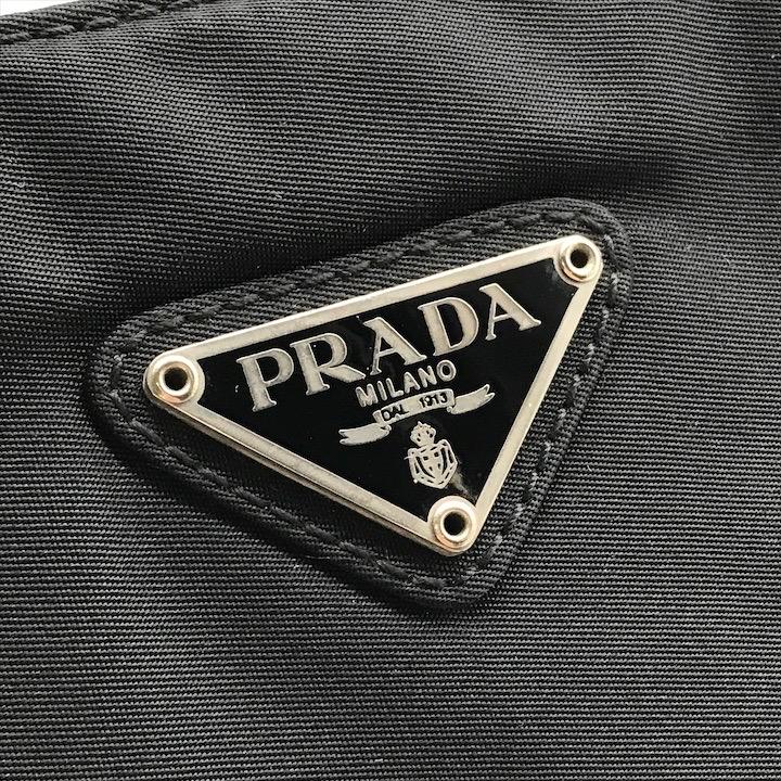 美品 PRADA プラダ ナイロン テスート 三角ロゴ ロゴ金具 トート
