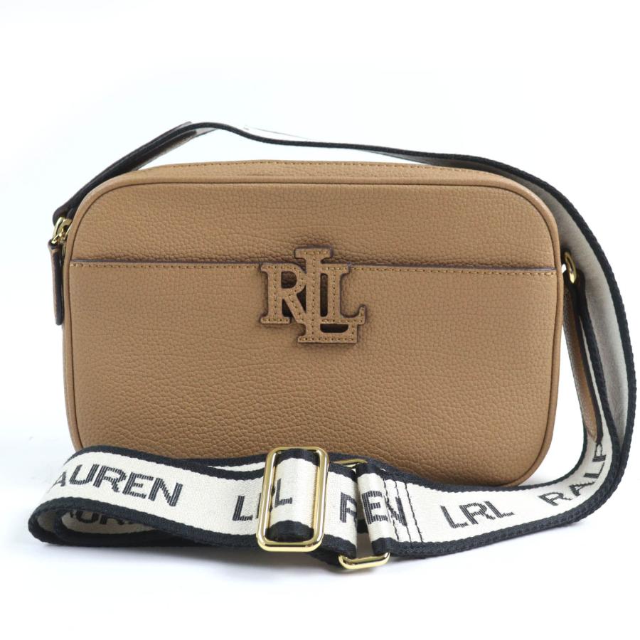 極美品☆RALPH LAUREN ラルフローレン レザーロゴ付 ロゴショルダー