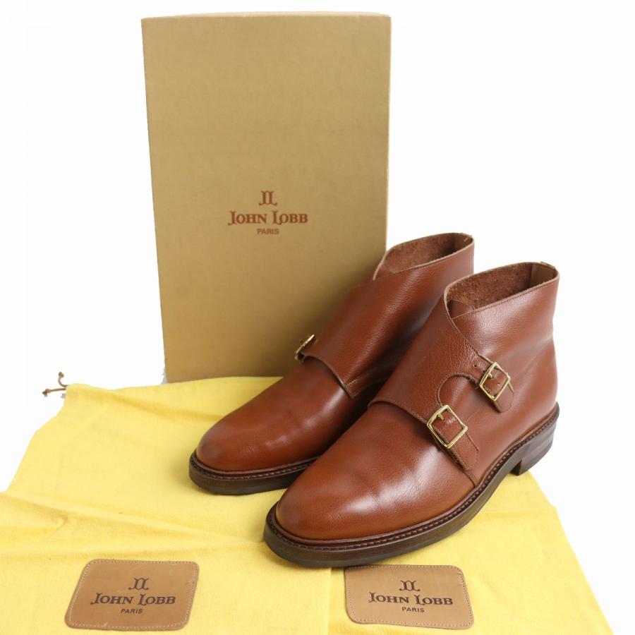美品△JOHN LOBB ジョンロブ DEBEE ダブルモンクストラップ レザー