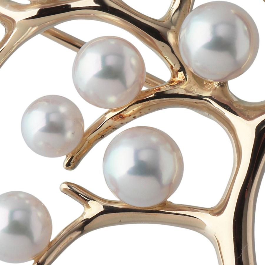 MIKIMOTO（ミキモト） パール ブローチ スモールサイズ 幸福の木 K18YG