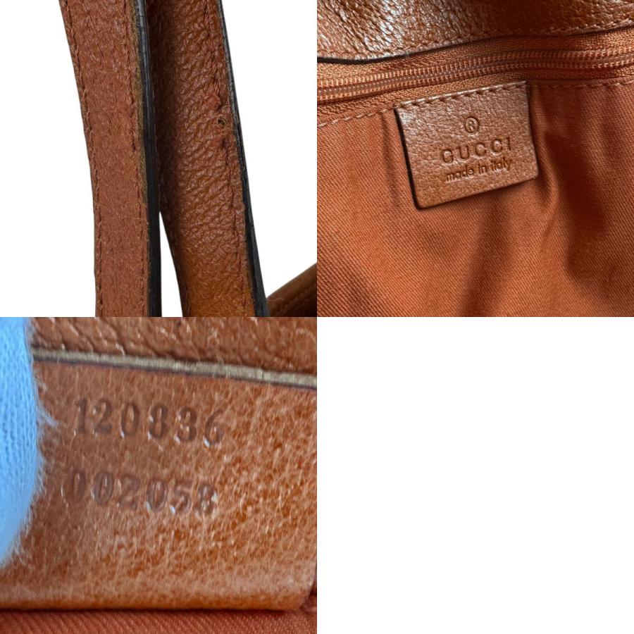 GUCCI（グッチ） ショルダーバッグ GGキャンバス/レザー ブラウン