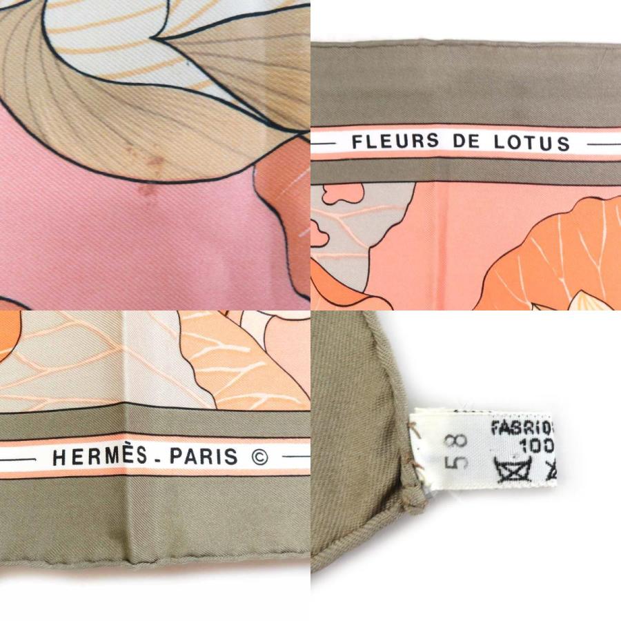 HERMES（エルメス） スカーフ カレ90 FLEURS DE LOTUS シルク マルチ
