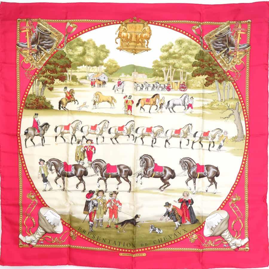 HERMES（エルメス） スカーフ カレ90 PRESENTATION DE CHEVAVX シルク
