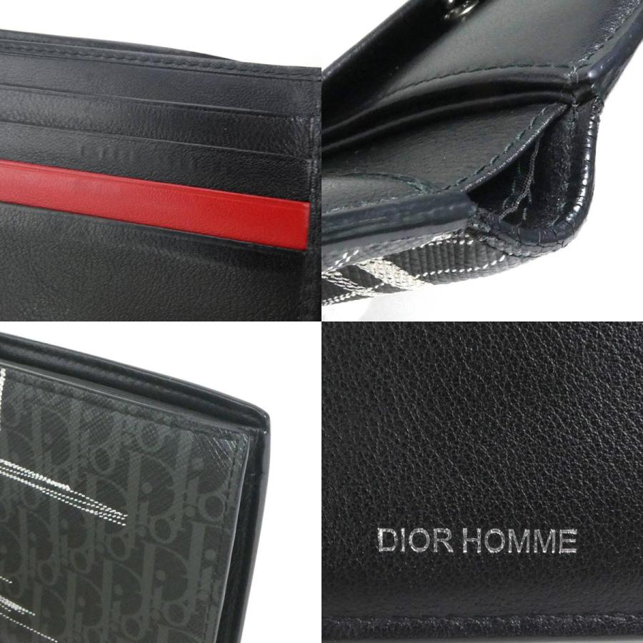 Dior HOMME ディオール オム DIOR 二つ折り財布 レザー ブラック系