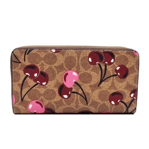 COACH（コーチ） 財布 長財布 新作 新品 シグネチャー チェリー