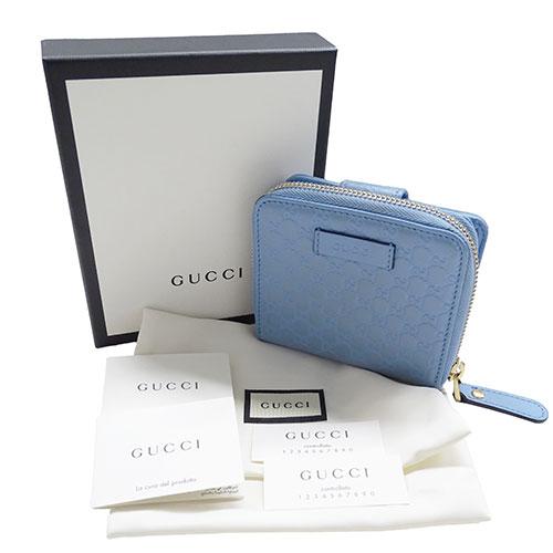 GUCCI（グッチ） 財布 レディース メンズ ブランド マイクロGG シマ 二