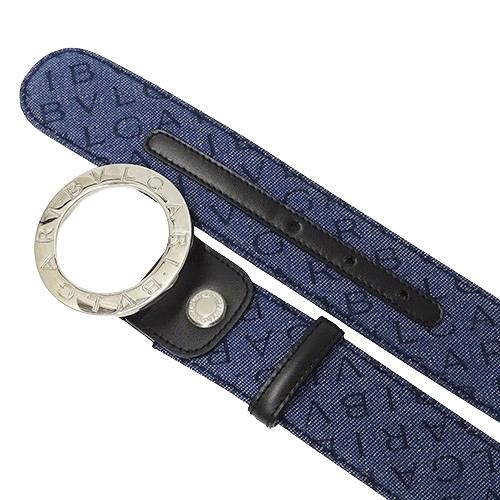 BVLGARI（ブルガリ） ベルト メンズ ブランド ロゴマニア デニム