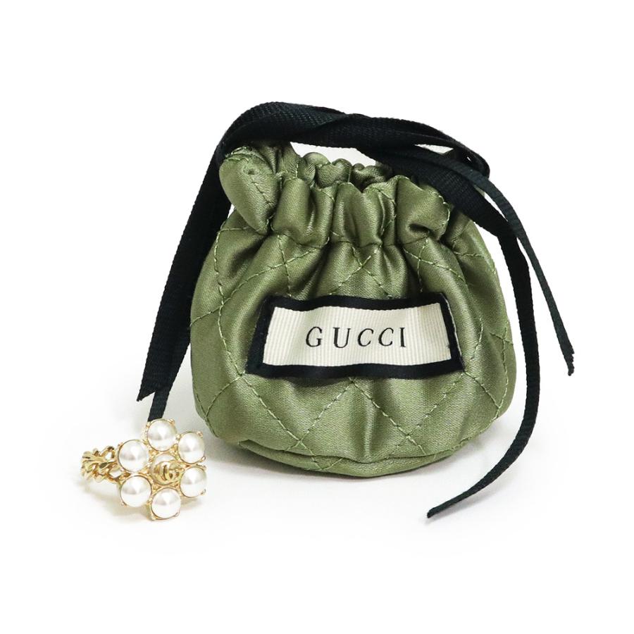 GUCCI（グッチ） （新品・未使用品）グッチ パール ダブルG フラワー