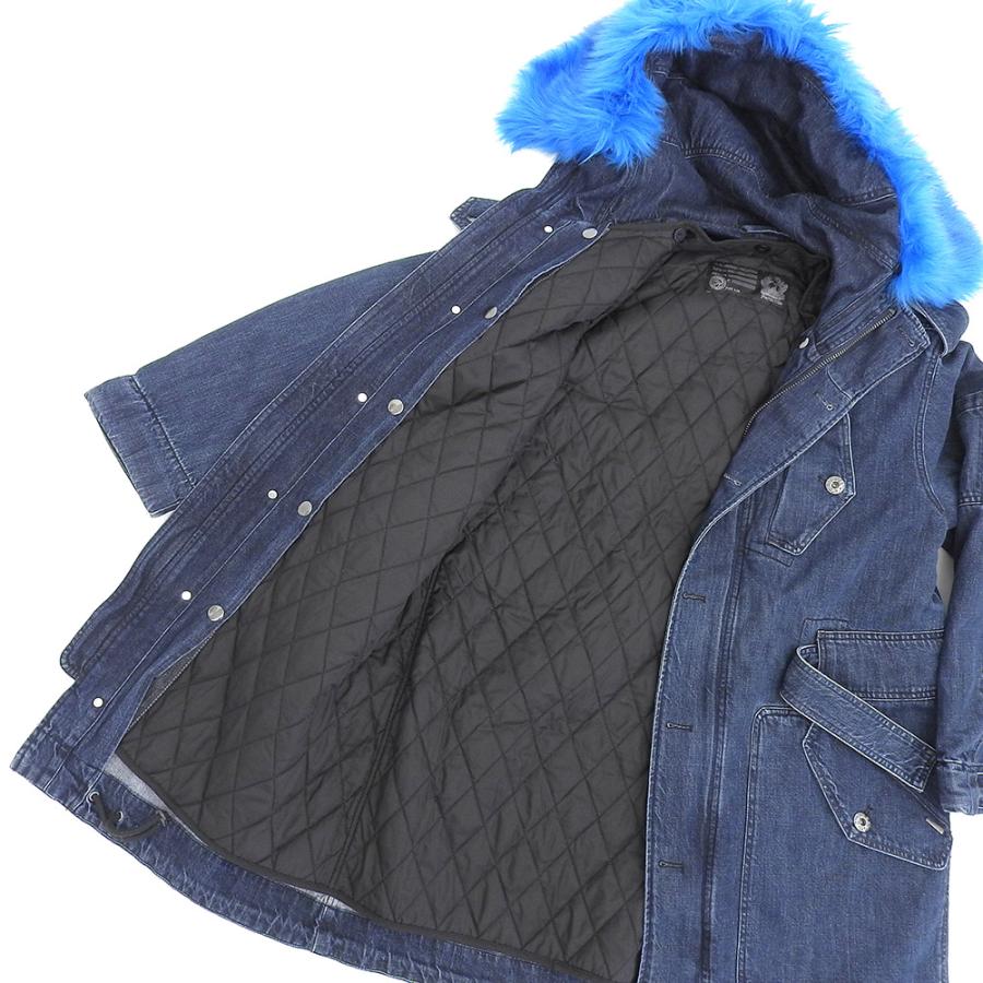 DIESEL（ディーゼル） 超美品 現行タグ ファーフード デニム モッズ