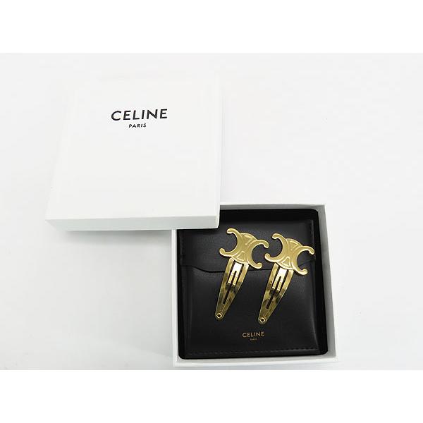 CELINE（セリーヌ） 新品同様 トリオンフ スナップ ヘアクリップ 2つ