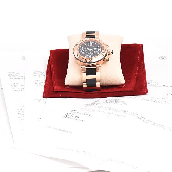 PASHA DE CARTIER カルティエ 時計 メンズ パシャ シータイマー クロノ