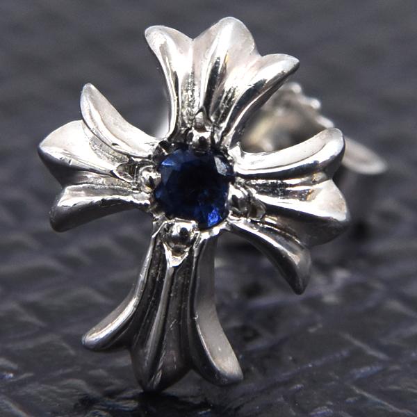 CHROME HEARTS（クロムハーツ） ピアス メンズ CHクロス サファイア