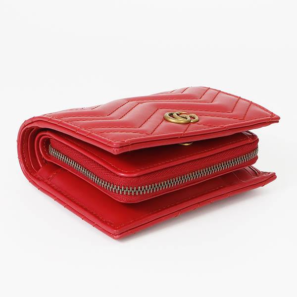 GUCCI（グッチ） 二つ折り財布 レディース GGマーモント レザー 小銭