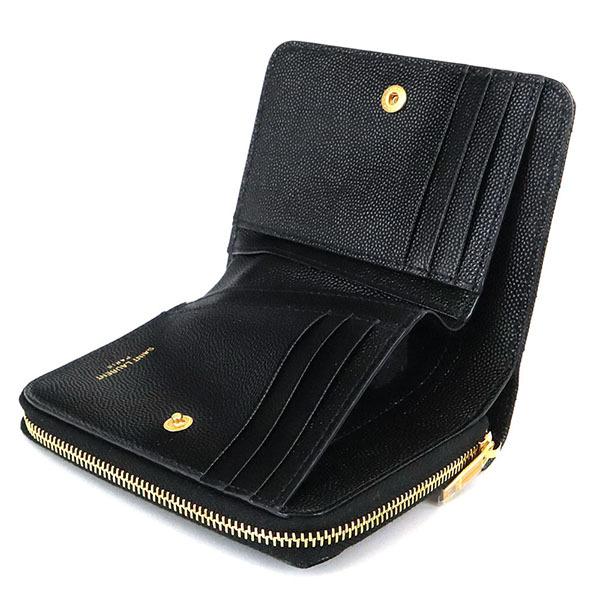 SAINT LAURENT サンローラン ニつ折り財布 財布 パリ YSLロゴ