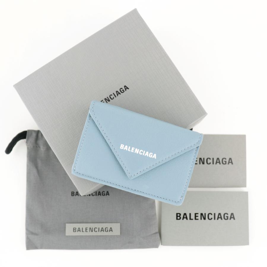 BALENCIAGA（バレンシアガ） 財布 三つ折り ミニ財布 ブルーグレー