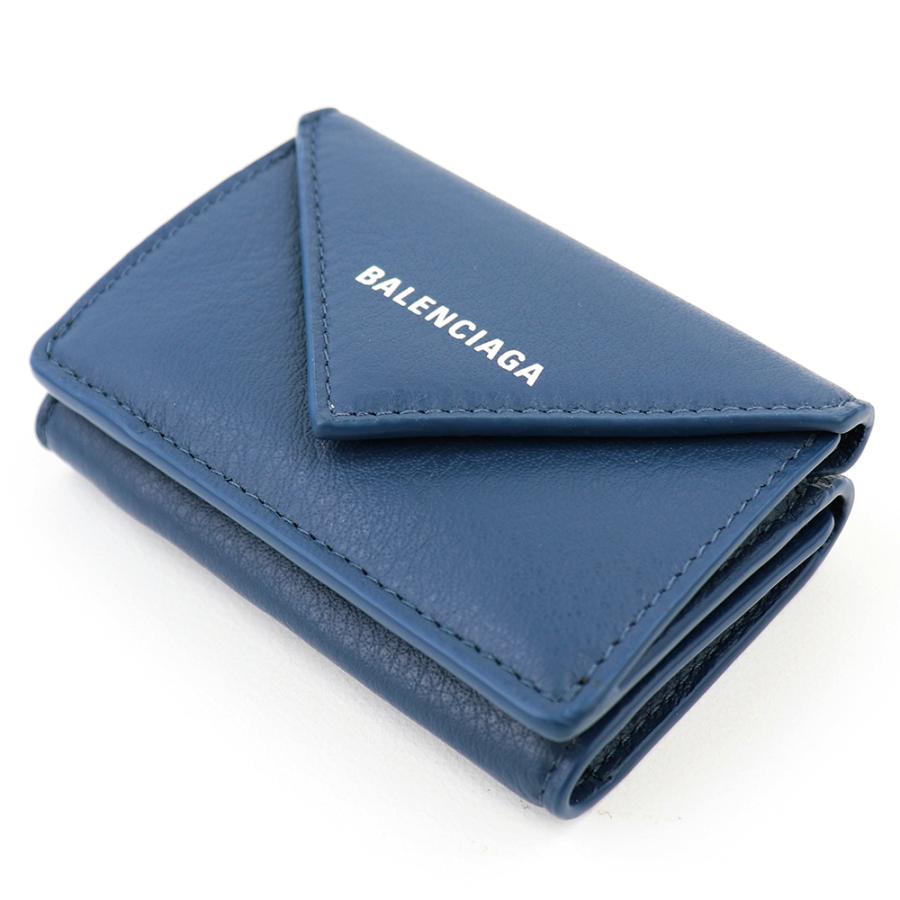 BALENCIAGA（バレンシアガ） 財布 三つ折り ミニ財布 ペトロブルー